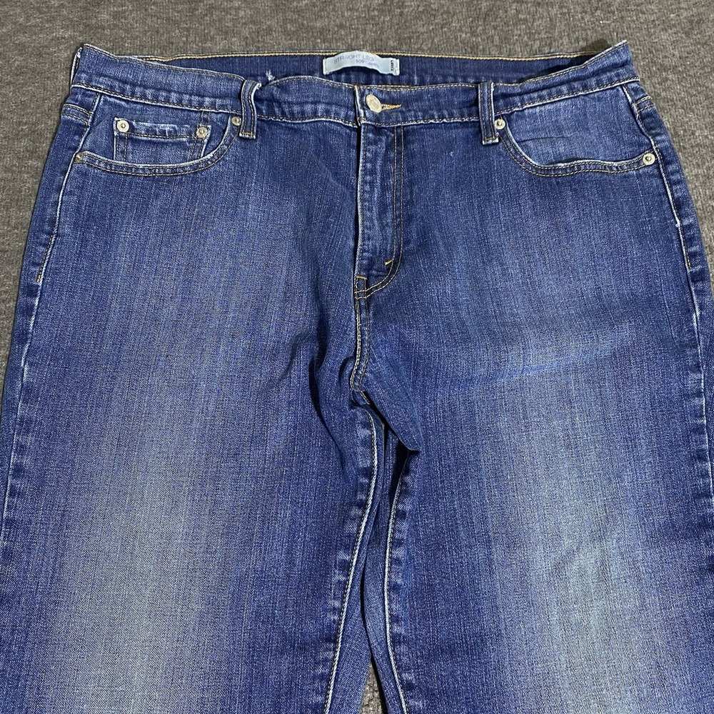 Levi's 505 Straight Leg Jeans Women 16 M 36x30 Blue Denim Mid-Rise Stretch Pants - Picture 11 of 16